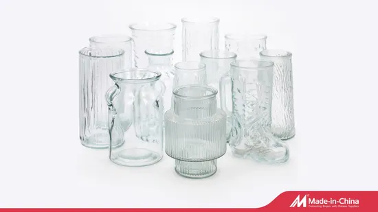 Différents types de vase à fleurs en verre transparent de haute qualité pour la décoration de la maison